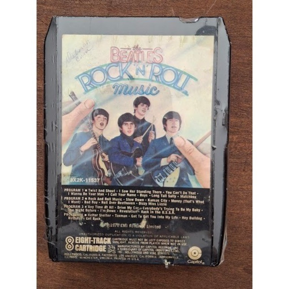 The Beatles Rock n Roll Music 1976 8-Track Tape Cartridge Capitol 8X2K-11537